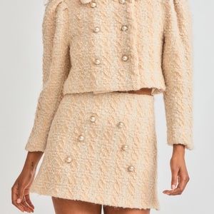 Size 4 Loveshackfancy Gibson Skirt in Harvest White